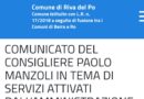 RIVA DEL PO – COMUNICATO DEL CONSIGLIERE PAOLO MANZOLI IN TEMA DI SERVIZI ATTIVATI DALLA AMMINISTRAZIONE IN TEMPO DI COVID-19