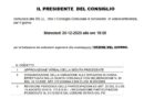 RIVA DEL PO – CONVOCAZIONE DEL CONSIGLIO COMUNALE – MERCOLEDI’ 30 DICEMBRE 2020