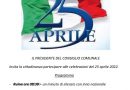 RIVA DEL PO – IL PROGRAMMA PER LA CELEBRAZIONE DEL GIORNO DELLA LIBERAZIONE – 25 APRILE 2022